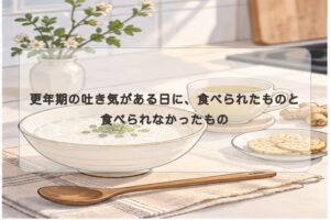 更年期の気持ち悪さがある日の食べ方