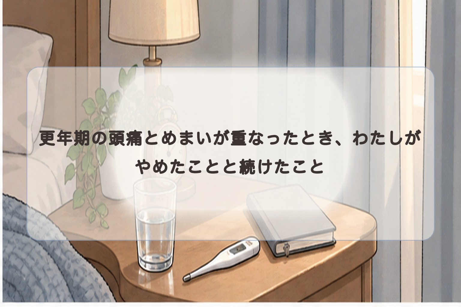 更年期の頭痛とめまいが重なったとき、わたしがやめたことと続けたこと